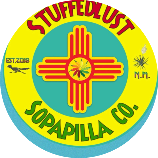 Stuffed Lust Sopapilla Co. logo: a Zia symbol made of chile peppers